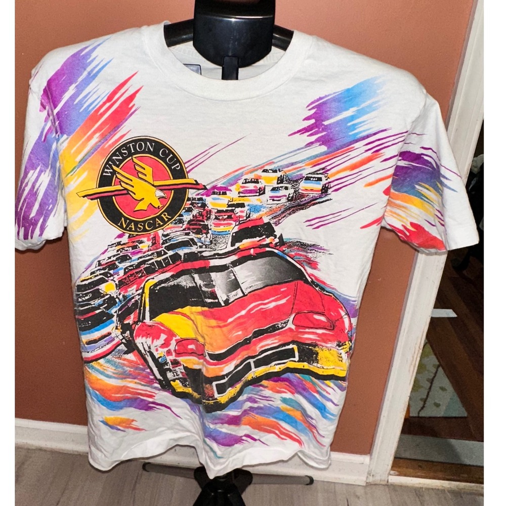 Vintage 1996 Daytona NASCAR Winston Cup Racing T Shirt Motorsport M no size tag
